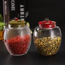 Новинка, ручная работа, стильная Высококачественная чайная канистра, стеклянная Герметичная канистра, цветная тканевая крышка, художественная канистра Hammerhammer