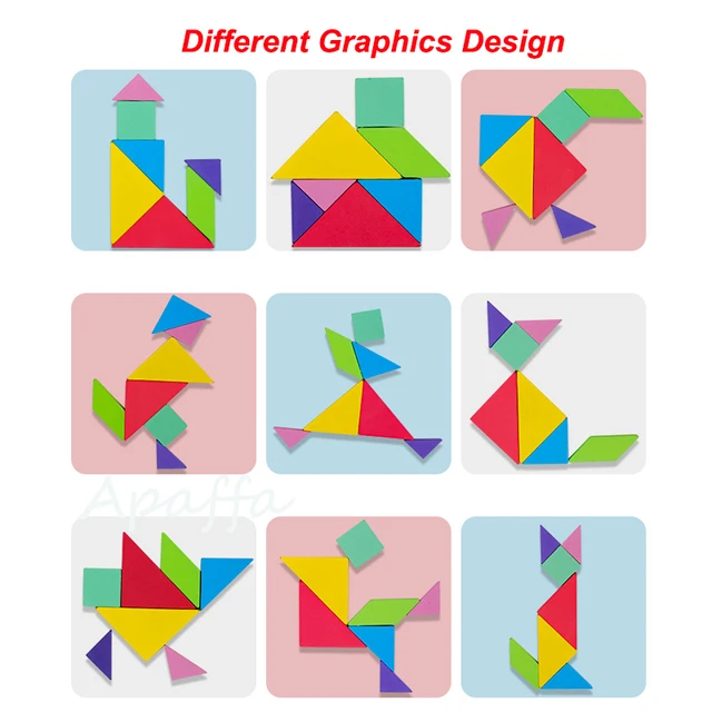 Magnetic 3D Puzzle Jigsaw Tangram Game Baby Montessori Learning Educational Toy Drawing Board Game Toys for Children Brain Tease 3