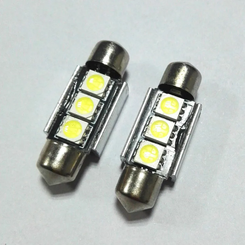 2pcs Super White 36mm Festoon 5050 SMD LED C5W Car License Number Plate Light 6000K For VW Passat B5 B6 12V Work Lamp B36 | Автомобили и