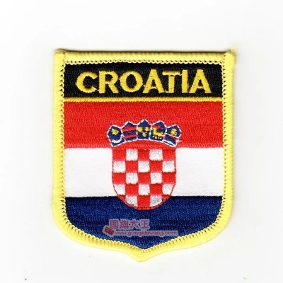 CROATIA Национальный флаг щит вышивка патч значок по всему миру 6*7 см Австралия Бельгия Канада Чили Колумбия Чешский Дания - Цвет: CROATIA