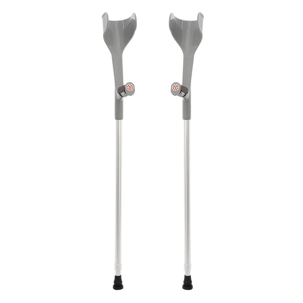 2pcs Adjustable Forearm Elbow Underarm Crutch Walking Sticks with Comfy Grip