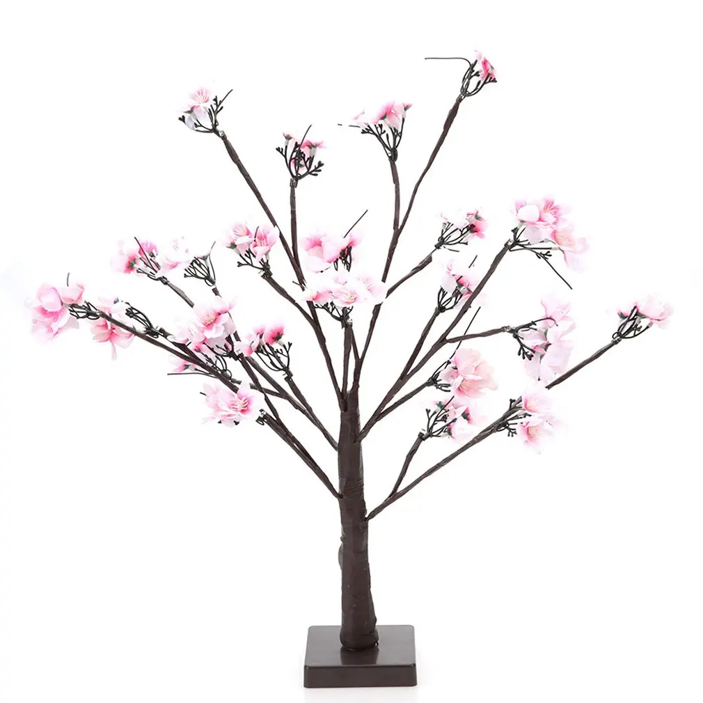 

24led Pink Cherry Tree Light LED Garden Landscape Decoration Lamp Indoor Battery Light Cherry Flower Tree Light