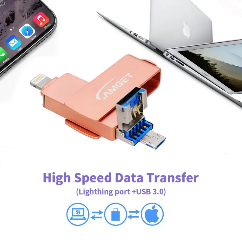 OTG USB флэш-накопитель 8GB16G32G64G128G256GB зарядное устройство для iPad iPhone 5S/6/6S plus/7/7 plus/8/X/XS/XR Android переносной флеш-накопитель USB флеш-накопитель 3 в 1