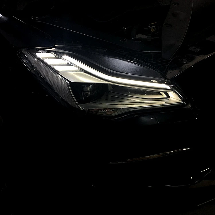 Автомобильный Стайлинг для Maserati Quattroporte полный светодиодный фонарь 2013- для Quattroporte полный светодиодный налобный фонарь DRL дальний и ближний свет все светодиодный