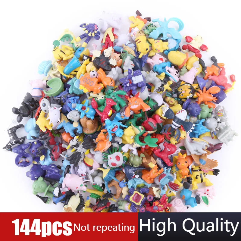 Figuras de acción de Pokémon para cartas, 2,5-3cm, 144 modelos diferentes, 24 unidades/bolsa, coleccionables