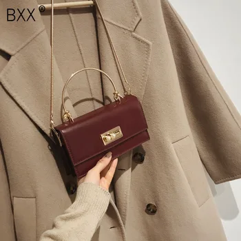 

[BXX] Small Crossbody Bags For Women 2020 Spring Solid Color Simple Chain Shoulder Messenger Bag Lady Travel Handbags HK739