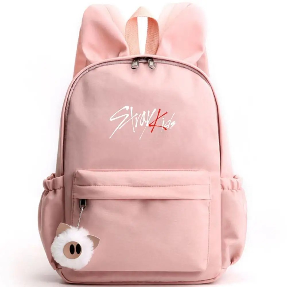 Style 4 Stray Kids Changbin дизайнерский Рюкзак Школьные сумки черный розовый синий Mochila дорожные сумки ноутбук брелок для рюкзака с ушками - Цвет: Style 4