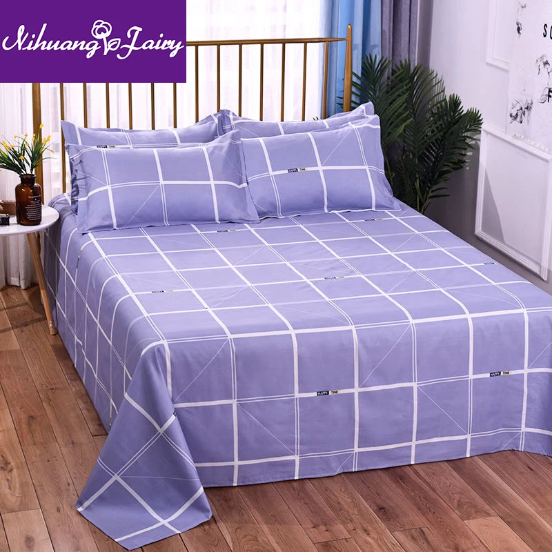 

Washed cotton sheets single simple style student dormitory single bed sheet children single double bed sheet