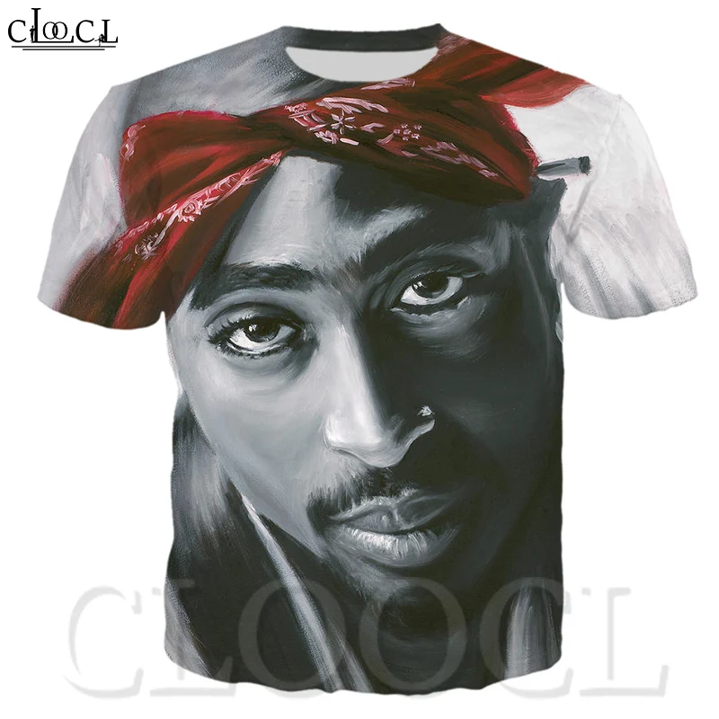 Футболка Rapper 2pac с Тупаком для мужчин и женщин Повседневная рубашка 3D принтом