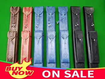 

JF4-D01 Billiard Case 4 Holes 2B2S Genuine Leather Case Top and Side Handle 85*12*5cm Embroidery Bag Billiard Accessories