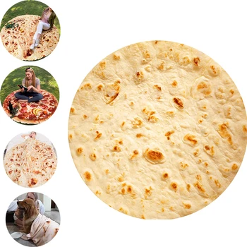 

New Year Corn Tortilla Blanket Pita Lavash Food Flannel Bedding Blanket for Bed Gift Flannel Throw Funny Plush Bedspread