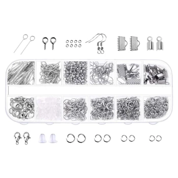 

845Pc Jewelry Accessories DIY Bracelet Necklace Material Jewelry Making Supplies Earring Hook Lobster Clasp
