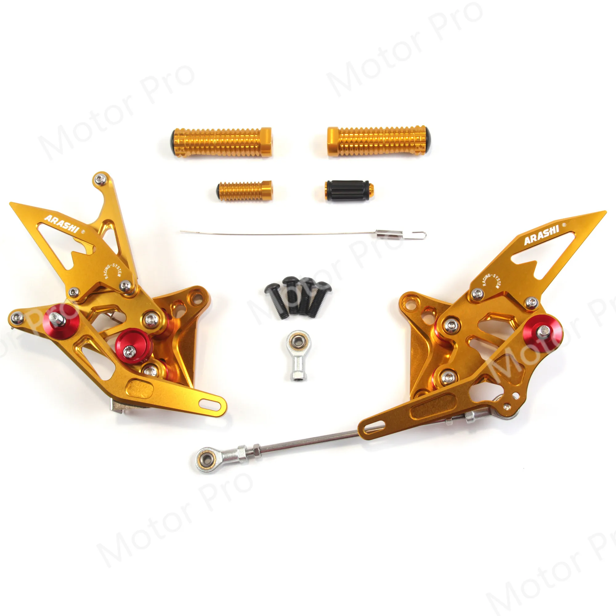 Регулируемые подножки для Suzuki GSXR 1300 2008- аксессуары для мотоциклов Rearsets педаль GSX R Black GSXR1300 Hayabusa черный - Цвет: 2.0 Gold