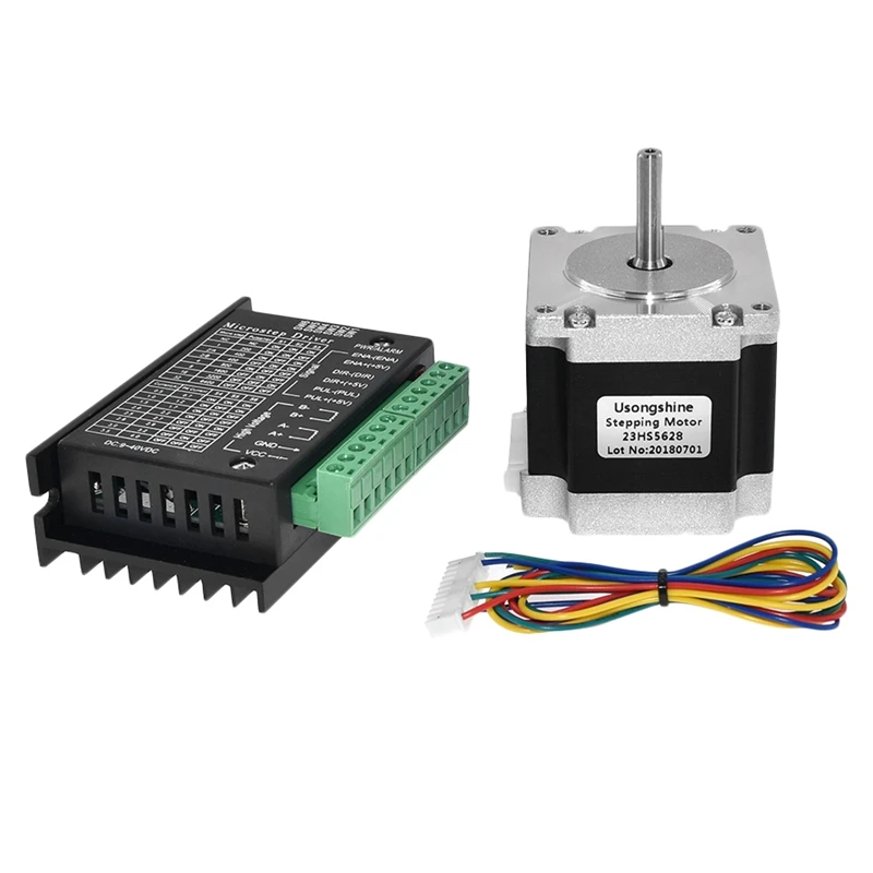 PPYY новый-Nema 23 23HS5628 шаговый двигатель 57 2.8A с TB6600 драйвер NEMA17 для ЧПУ и 3d принтер