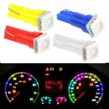

Car Styling 10Pcs/lot Instrument Cluster Lamp Car Dashboard Light T5 5050 DC 12V Indicator Lights LED Interior Light