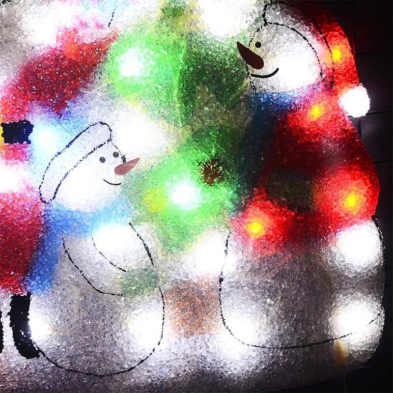 2D Рождество Снеговик Санта Клаус led Рождественская елка Волшебные светодиодные фонарики украшения Рождественские украшения открытый