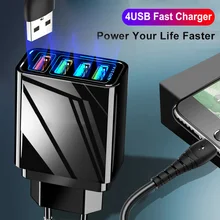 Jetjoy 48 Вт Зарядное устройство штекер 4 порта USB планшет быстрая зарядка 3,0 быстрое настенное зарядное устройство США ЕС Великобритания разъем-адаптер для samsung iPhone huawei