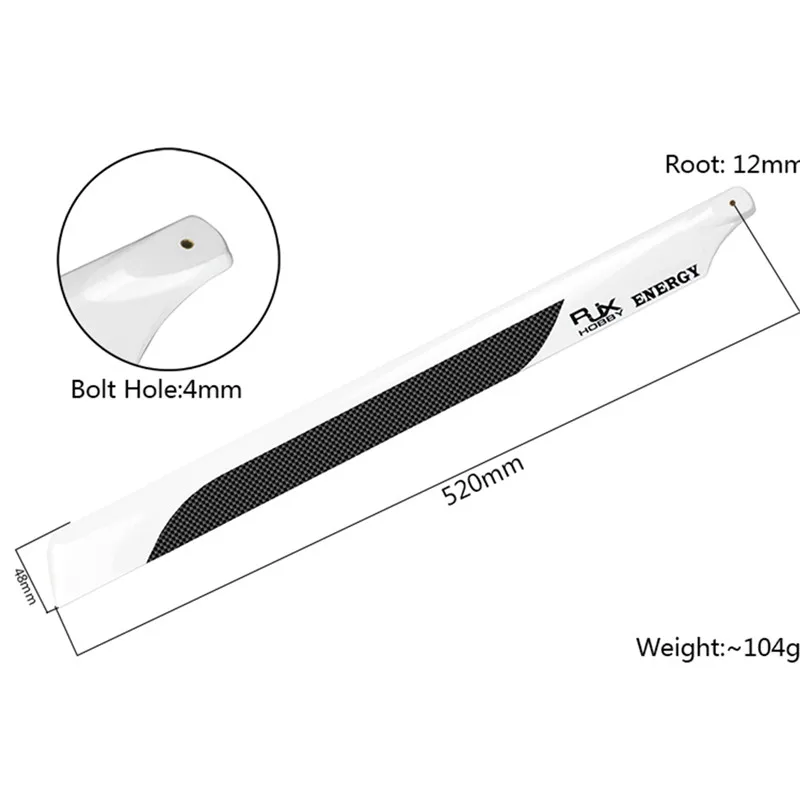 1piar RJX B Класс 325/360/430/520/550/600/690 мм Углеродные волокна основные лезвия RC Accseesories для радиоуправляемого вертолета