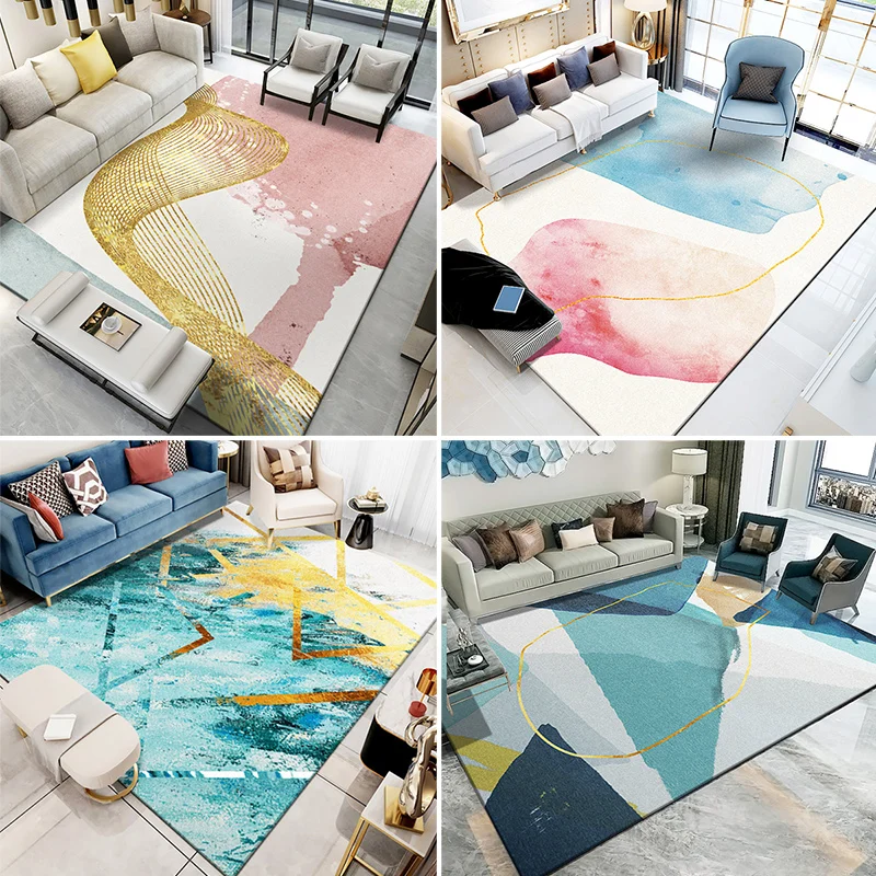 

Nordic style living room carpet, marble, abstract personality, bedroom room bedside full of lovely blanket tea table mat.