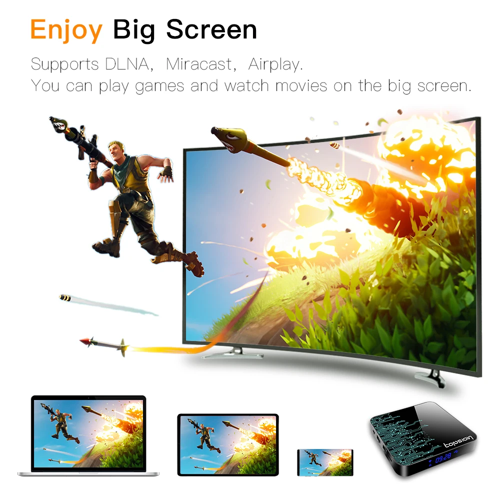 ТВ приставка Topsion TP01 для Smart TV Android 10 4 Гб 32 ГБ 64 4K H.265 медиаплеер с 3D видео 2 4G 5 ГГц Wi Fi