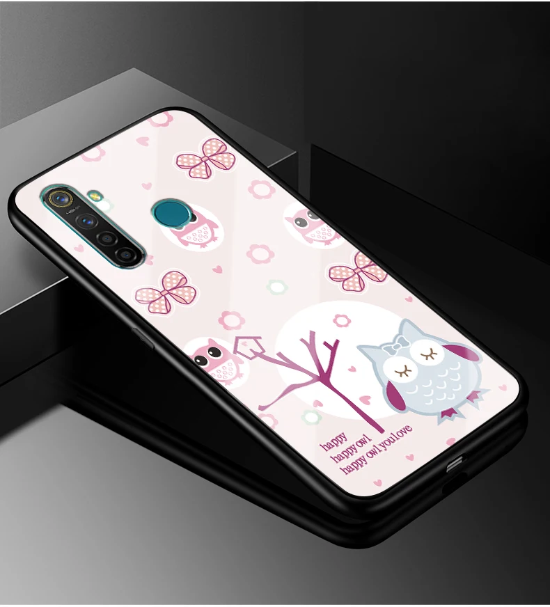 Для Oppo Realme 5 Pro Чехол Realme Q оргстекло PC чехол для телефона черный ТПУ бампер чехол для Oppo Realme 5 Pro Realme5 Pro rmx197 - Цвет: 21