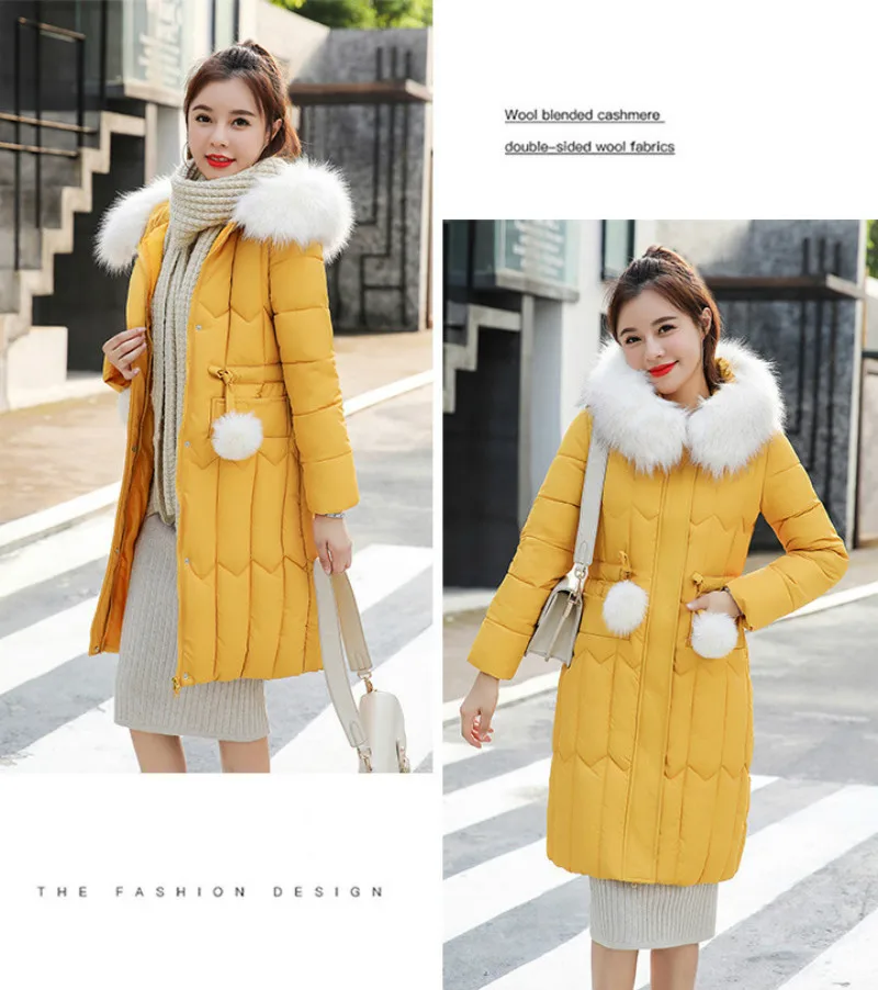 Plus size winter coat women padded cotton hooded women long jacket outwear slim white warm vintage female parka new 2019 DR1195 (12)