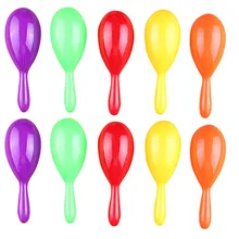 10 шт. мини милые красочные пластиковые maracas погремушки игрушки-шейкеры дети звук музыкальные игрушки раннего обучения игрушки погремушки песок молоток