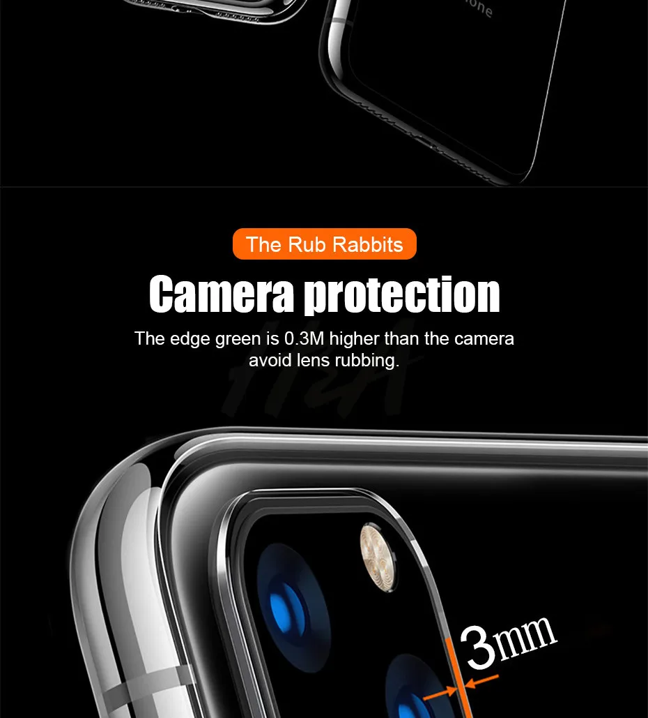 H& A Ультратонкий Прозрачный чехол для Apple iPhone 11 Pro Max чехол s Прозрачный мягкий TPU чехол Xs Max Xr X чехол для телефона