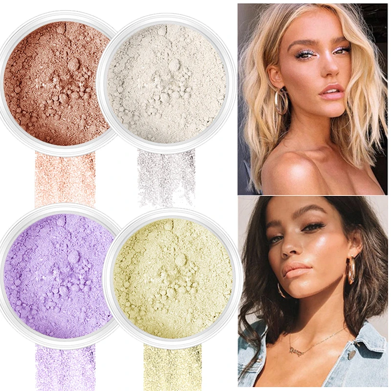 

Foundation Powder Makeup Oil-control Concealer Glitter Contour Mineral Translucent Loose Powder Highlighter Palette