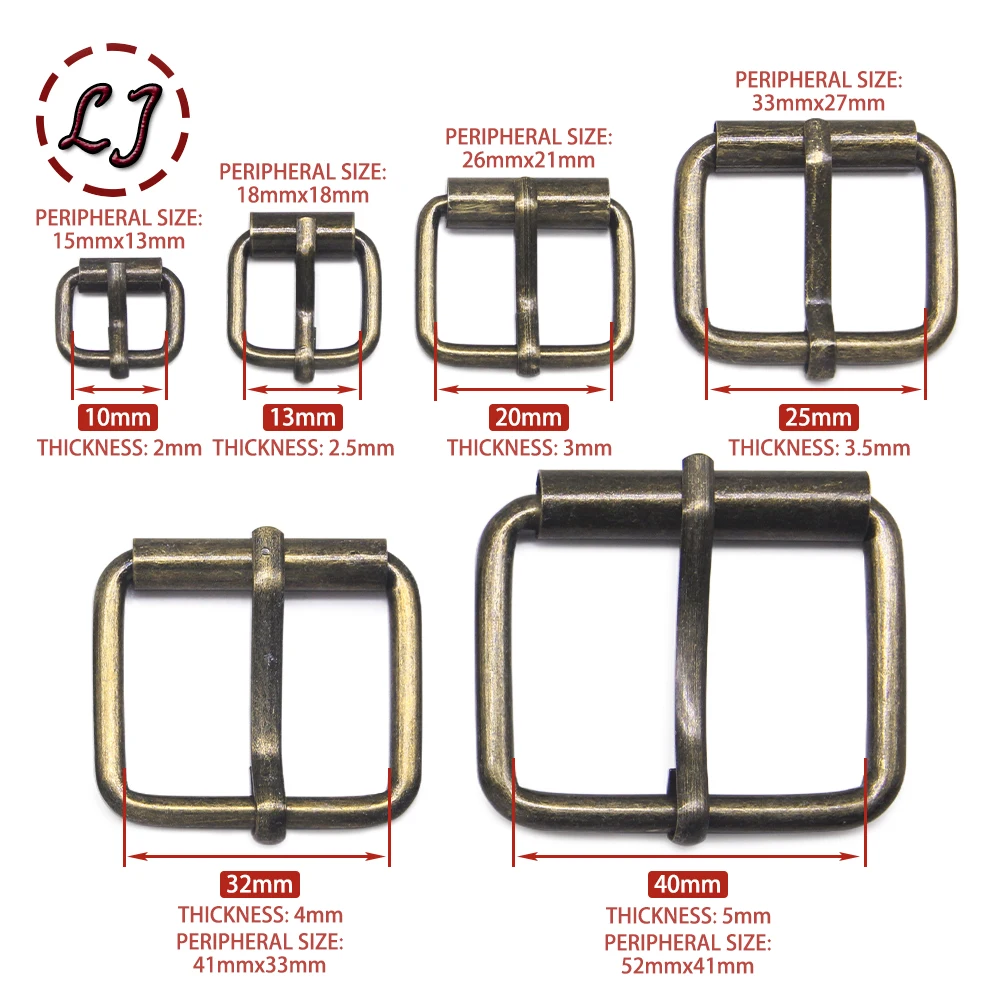 Versatile Square Metal Buckles - Silver, Bronze, Gold -