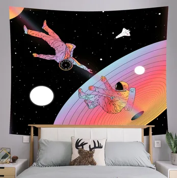

Astronaut Tapestry Valance Europe and America-INS Star Decoration Europe and America Astronaut Hanging Cloth from Decoration Bac