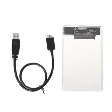 USB3.0 жесткий диск коробка 2,5 дюймов последовательный порт SATA SSD механический диск Универсальный прозрачный мобильный внешний HDD чехол 95AF