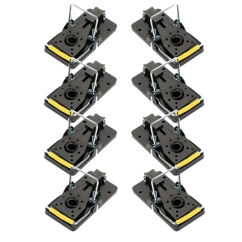 

8Pcs Mouse Trap Reusable Easy to Use Snap Traps Spring Loaded Bar Instantly
