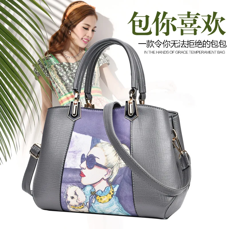 

2019 Spring And Summer New Style Printed Women's Handbag Korean-style Shoulder Versatile Fashion Elegant WOMEN'S Bag
