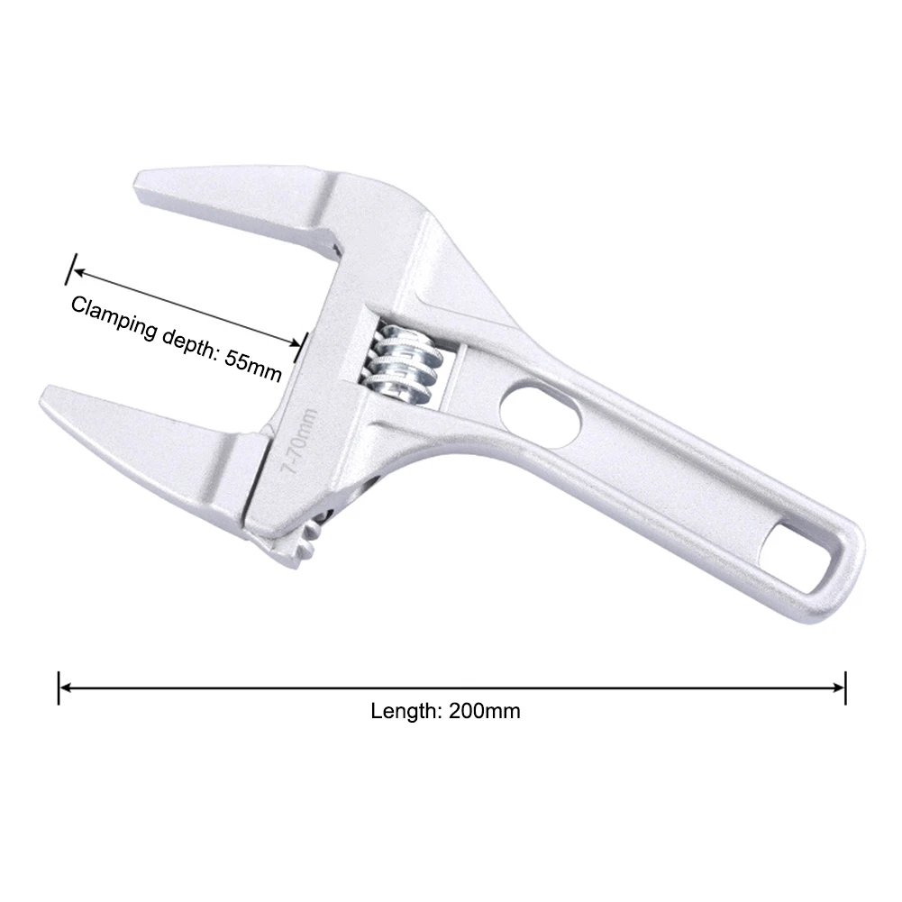 Регулируемый гаечный ключ с открытым зевом для труба для ванной гаечный ключ большой гаечный ключ с открытым зевом с короткой ручкой бытовой ключ инструмент