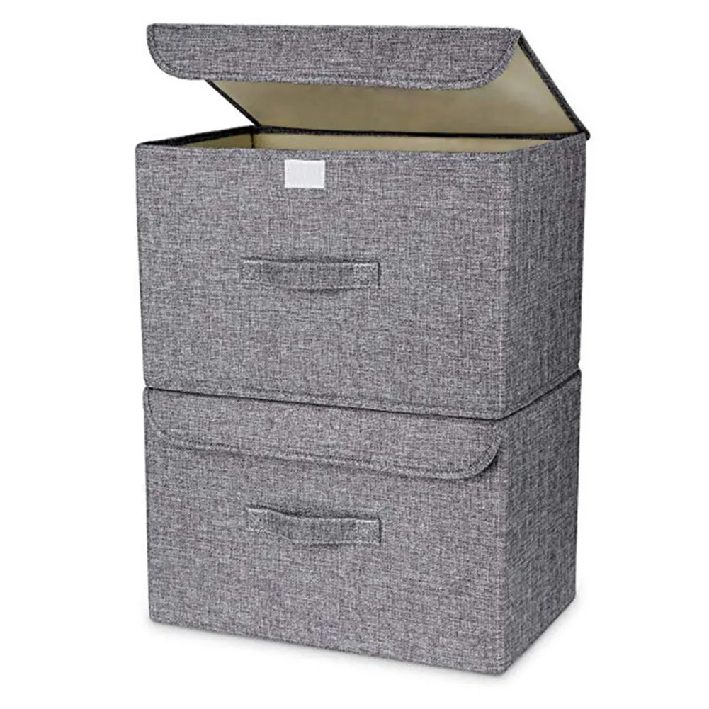 Складная корзина кубики Органайзер коробки контейнеры и ящики с коробка для хранения с крышкой для офиса спальни шкаф полки FPing