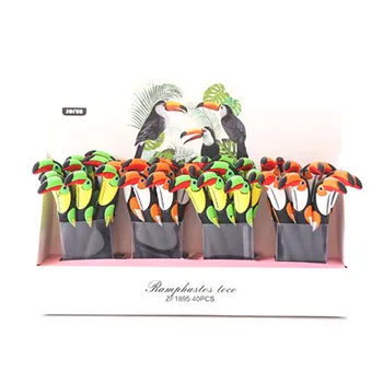 

40 pcs/lot Creative Bird Gel Pen Cute 0.5 mm Signature Pen Promotional Gift Stationery School Supplies