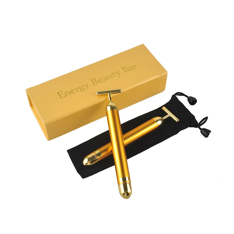 24k Gold Energy Beauty Bar Facial Face Massager 3d Roller Electric Sonic  Energy  T Shape Arm Eye Nose Head Massager Face Lift - Powered Facial  Cleansing Devices - AliExpress