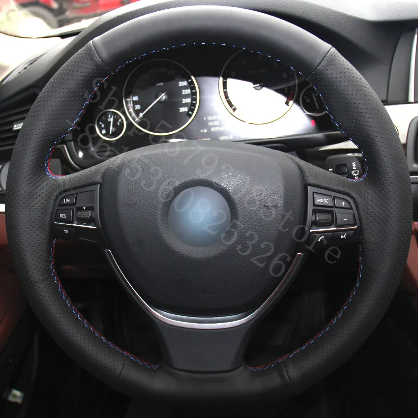 Черные кожаные чехлы рулевого колеса автомобиля для Peugeot 407 2008 2020 купе 2 SW
