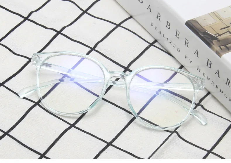 reading glasses with blue light filter Fashion Women Anti Blue Blocking Glasses Vintage Round Frame Transparent Computer Glasses Luxury Optical Spectacle Eyewear clear blue light glasses