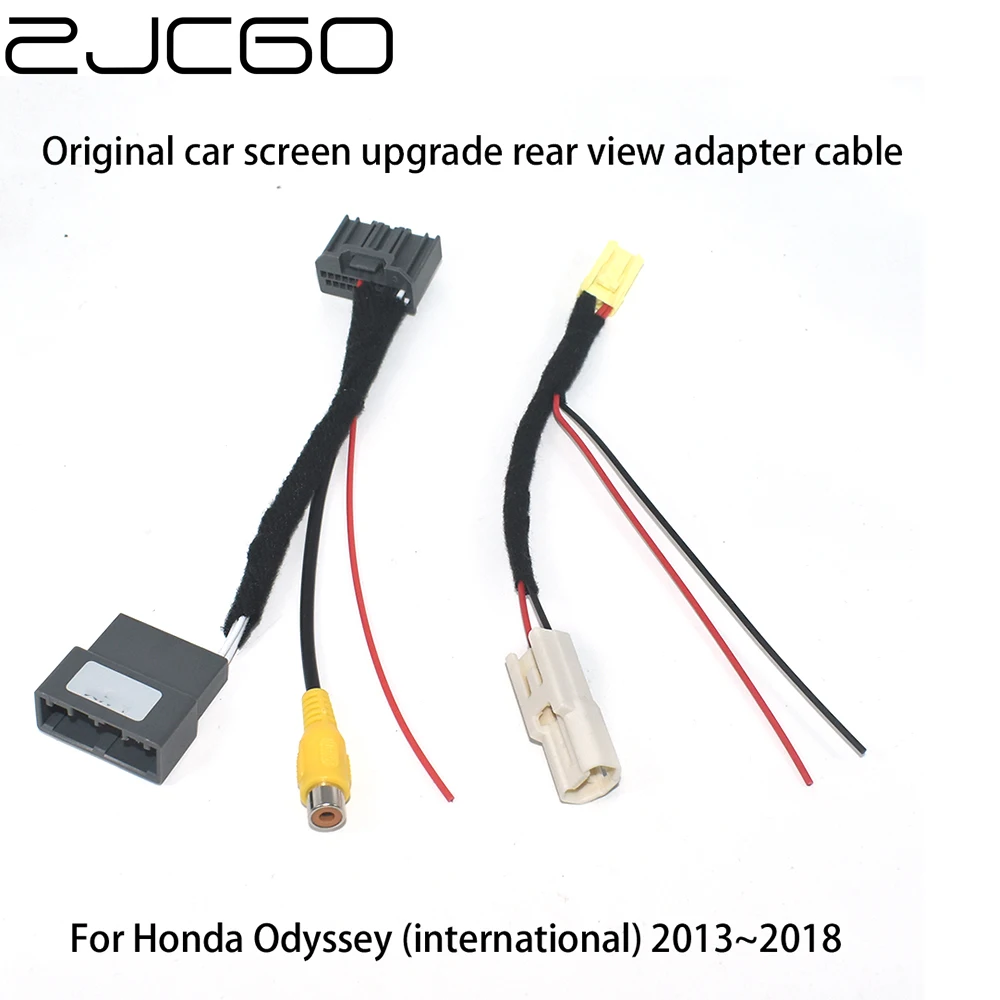 Автомобильный адаптер для камеры заднего вида с RCA кабелем Honda Odyssey RC1 RC2 2013 ~ 2019