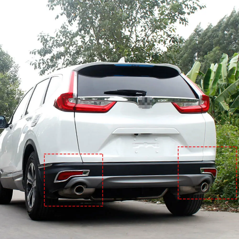 Для Honda CRV CR-V- ABS задняя противотуманная фара крышка на заднюю фару автомбиля рамка отделка 2 шт