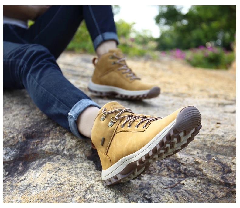 Mazefeng/Брендовые мужские ботинки; большие размеры 39-46; повседневные ботинки на шнуровке; сезон осень-зима; мужские модные кроссовки; мужские рабочие ботильоны; зимние ботинки