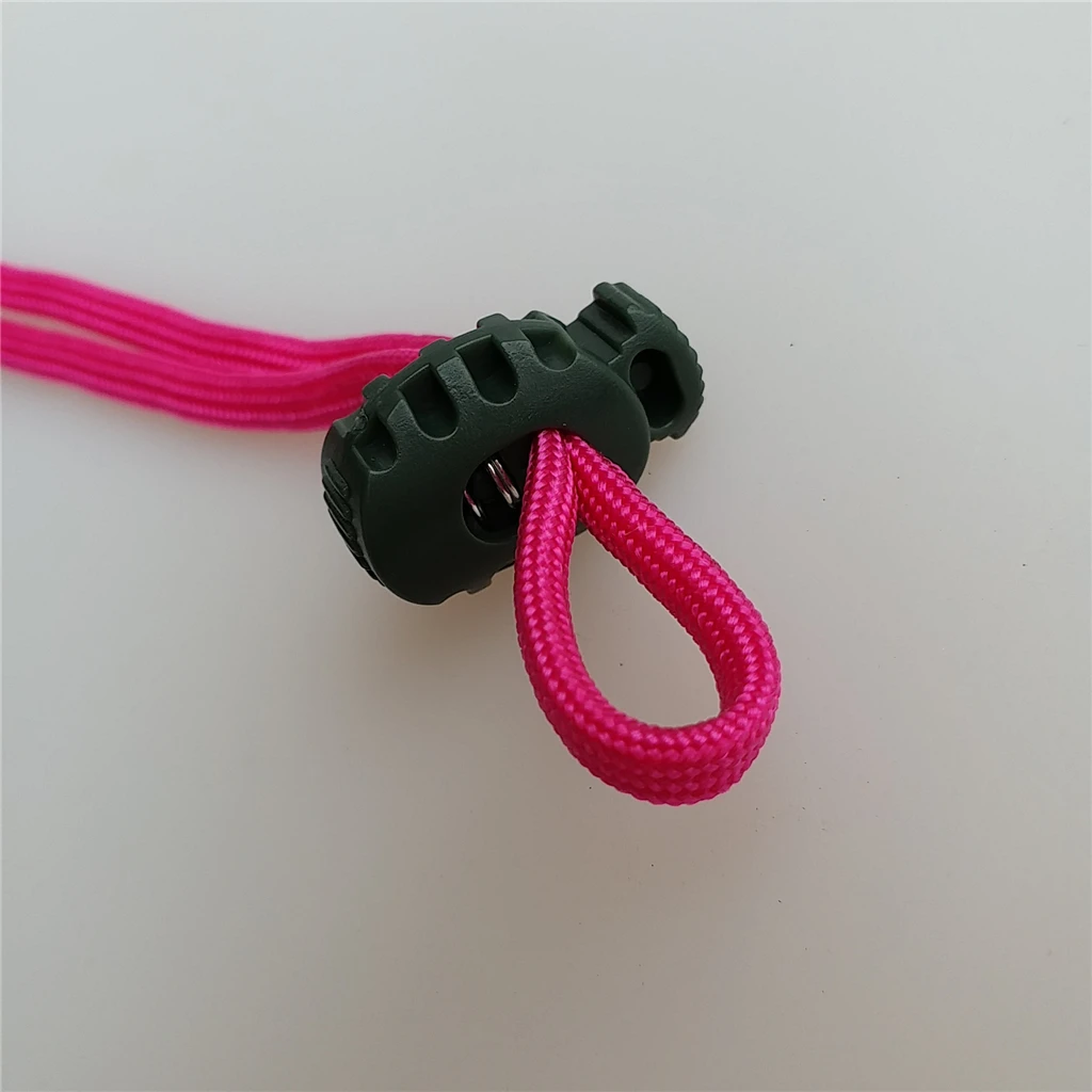 10/50 Pcs/pack Single Hole Cord Lock with Spring Load Plastic Spring Toggle Stopper Cord Rope End Locks for Drawstrings 