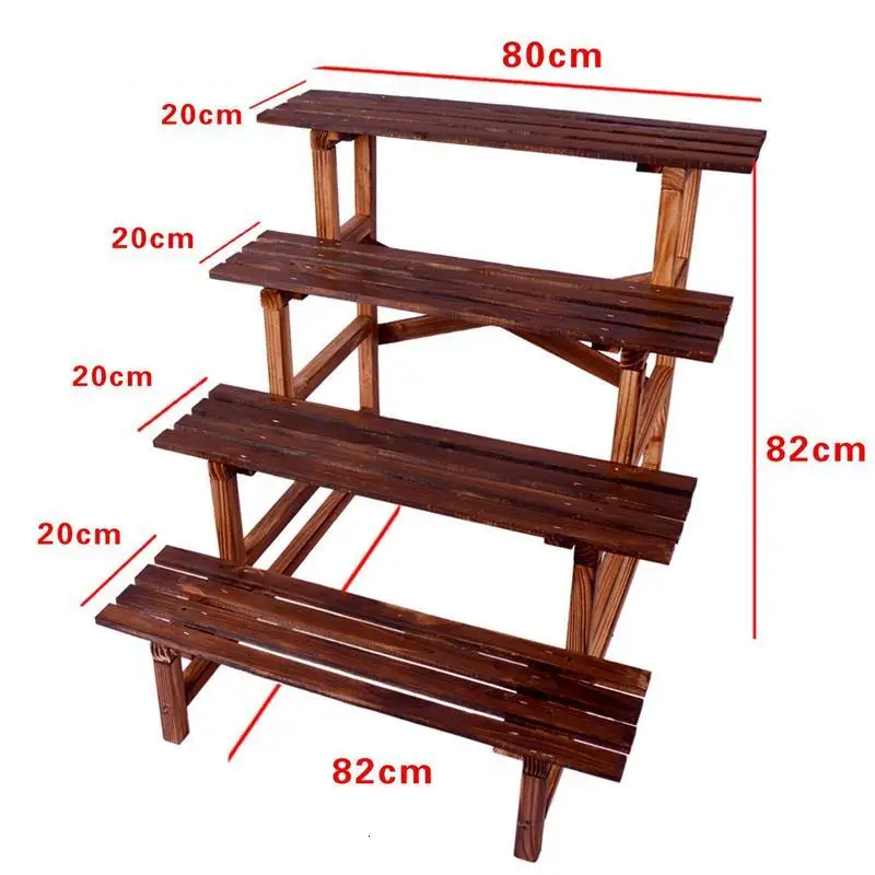 MODEL H Macetas деревянная мебель Mueble Para Plantas из дерева Terraza Etagere Pour Plante напольная стойка для балкона Цветочная Полка Подставка для растений - Цвет: MODEL H