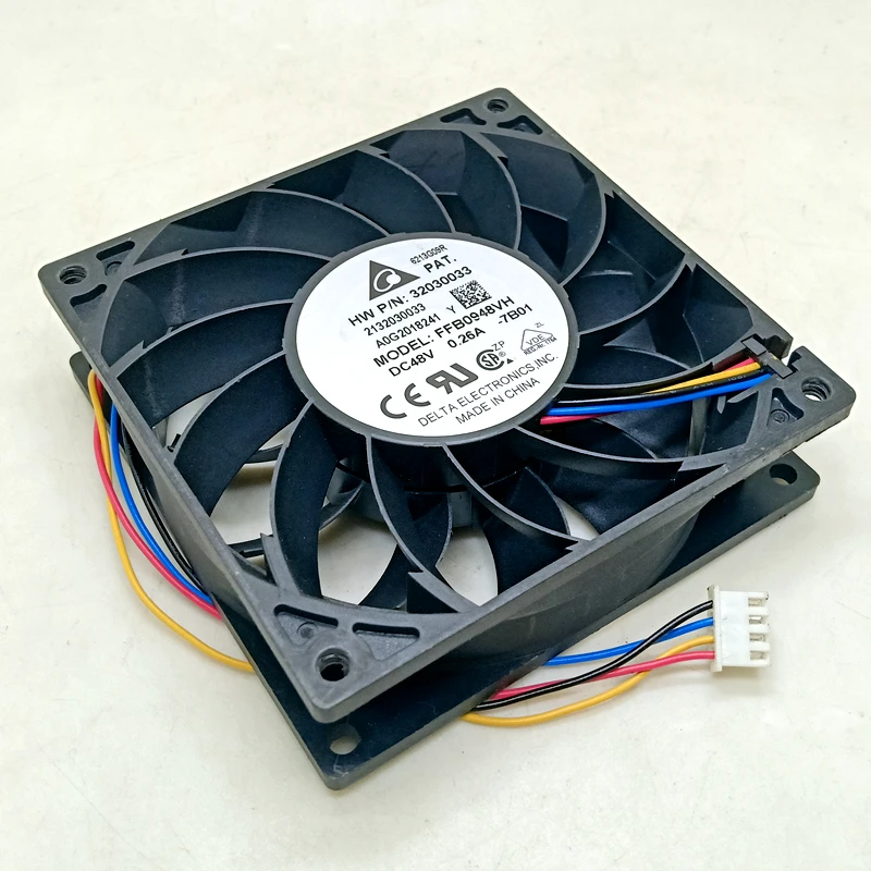 Оригинальный осевой вентилятор для охлаждения сервера Delta FFB0948VH 9225 DC 48V 0.26A 92mm PWM