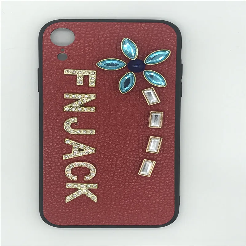 

Cell Phone Cases Fashion Cover Jewelled Floral Red Luxury Logo for Apple IPhone 6 7 8 X Plus 6S XR XSMAX 11 11Pro 11ProMax