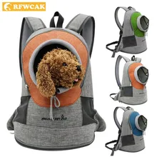 RFWCAK сумка для переноски собак на открытом воздухе, передняя сумка для домашних животных, переносная дорожная сумка с двойным плечом, сетчатый рюкзак для чихуахуа