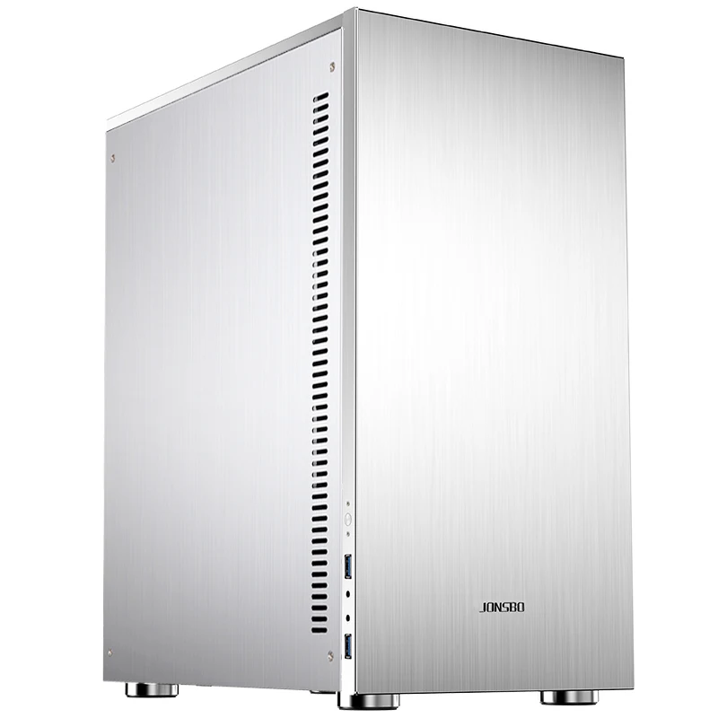 JONSBO C5 серебристый ATX чехол Чехол из алюминиево-магниевого сплава/боковая пластина из закаленного стекла - Цвет: aluminum