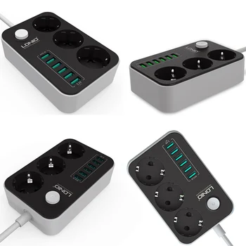 

Free shipping EU Smart USB Power Strip EU Plug Extension Cord Electrical Socket Surge Protector Universal Outlet for Home Office